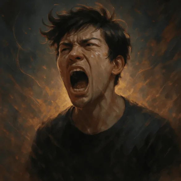 남에게 화내는 꿈 장면, 억눌린 감정의 폭발과 감정 표현의 상징 이미지