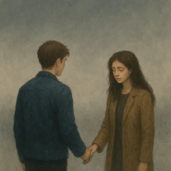 사람과 헤어지는 꿈 장면, 멀어져 가는 뒷모습