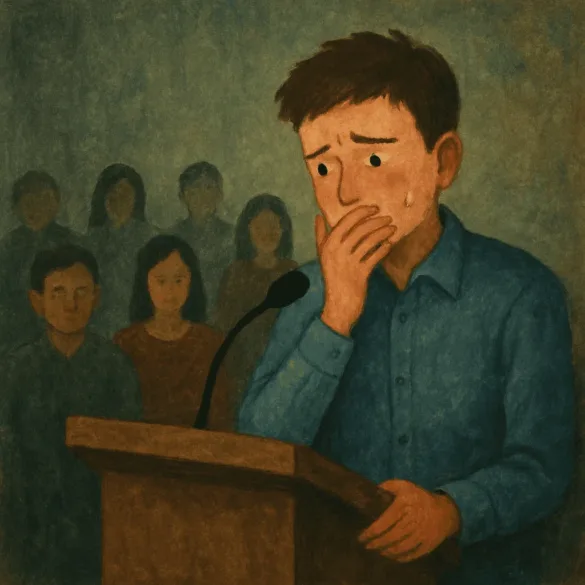사람들 앞에서 말하다가 당황하는 꿈, 사회적 불안의 상징