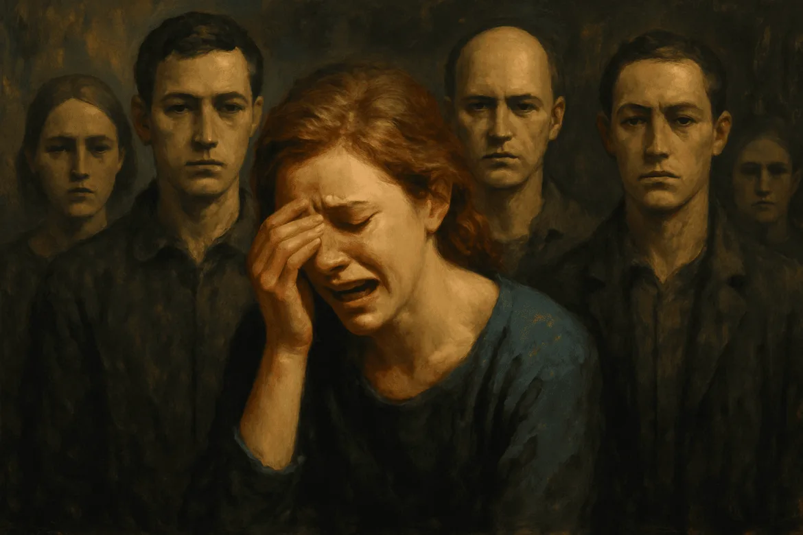 웃지 않는 얼굴이 등장하는 꿈 장면, 감정적 거리감과 소통의 단절 상징