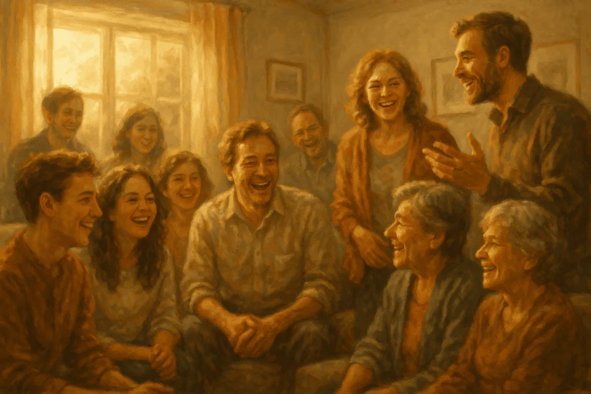 집안에 사람이 많이 있는 꿈 장면, 관계 확장과 변화의 상징